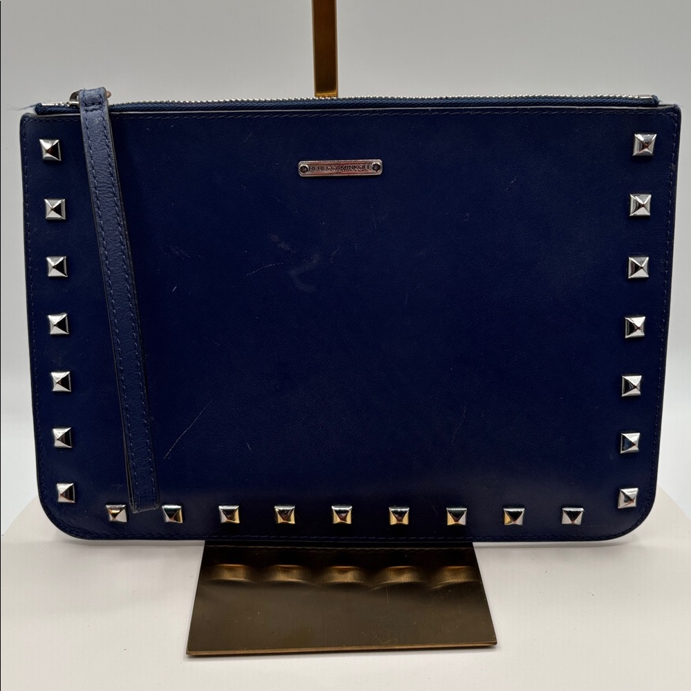 Pre-loved Rebecca Minkoff Royal Blue Leather Clutch.
